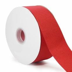 Budget 🧨 LaRibbons and Crafts 2 1/4" 50yds Premium Textured Grosgrain Ribbon - Red ⭐