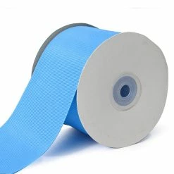 Outlet ✔️ LaRibbons and Crafts 3" 20yds Premium Textured Grosgrain Ribbon -Island Blue ⌛