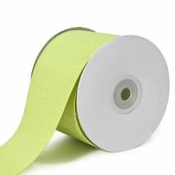 Flash Sale 👍 LaRibbons and Crafts 3" 20yds Premium Textured Grosgrain Ribbon - Lemongrass 👍
