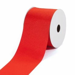 Discount 🌟 LaRibbons and Crafts 3" 20yds Premium Textured Grosgrain Ribbon -Poppy Red ✨