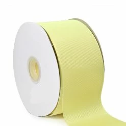 Best deal 💯 LaRibbons and Crafts 3" 50yds Premium Textured Grosgrain Ribbon - Baby Maize 🎁