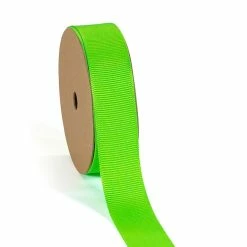 Promo 🎁 LaRibbons and Crafts 7/8" 100 yds Premium Textured Grosgrain Ribbon - New Neon Green 🎁