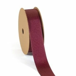 Hot Sale ❤️ LaRibbons and Crafts 7/8" 100yds Premium Textured Grosgrain Ribbon -Cabernet 🎉