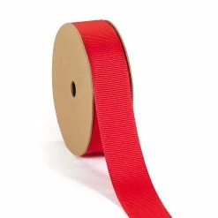 Discount 😀 LaRibbons and Crafts 7/8" 100yds Premium Textured Grosgrain Ribbon - Hot Red ⭐