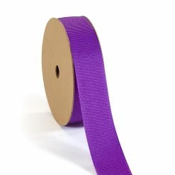 Promo ⌛ LaRibbons and Crafts 7/8" 100yds Premium Textured Grosgrain Ribbon -Purple 👏