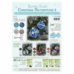 Coupon 😉 Leane Creatief Glitter Foam 🎄 Christmas Decorations Set 3 🛒