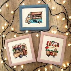 Cheap ⭐ LetiStitch - Counted Cross Stitch Kit Happy Holidays L8001 🎁