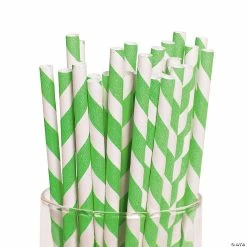 Buy 🤩 Striped Paper Straws - 24 Pc. 🎁
