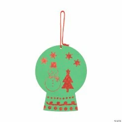 Best Sale ⌛ Magic Color Scratch 🎄 Christmas Snow Globes with Stencils - 12 Pc. 👏
