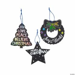 Cheap π₯° Magic Color Scratch Religious β Christmas Ornaments - 24 Pc. π