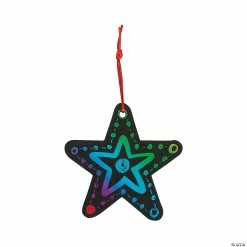 Coupon โค๏ธ Magic Color Scratch Star โ Christmas Ornaments - 24 Pc. ๐