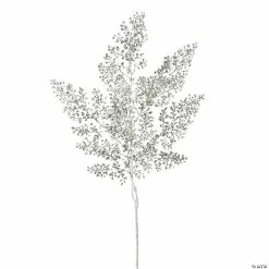 Wholesale 😍 Melrose International Silver Glitter Fern Spray, 31 Inches (Set of 12) 😀