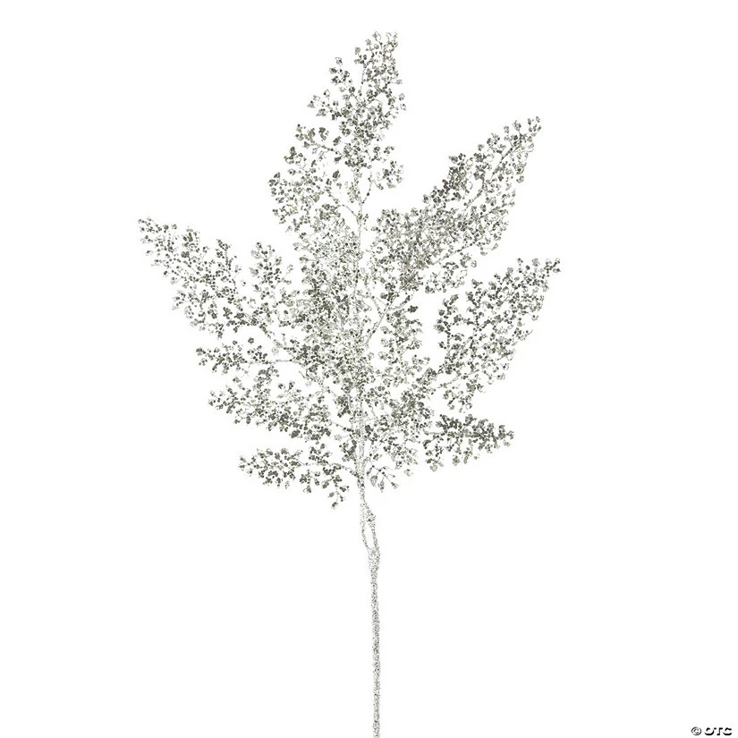 Wholesale π Melrose International Silver Glitter Fern Spray, 31 Inches (Set of 12) π 1 Wholesale π Melrose International Silver Glitter Fern Spray, 31 Inches (Set of 12) π