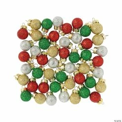 Best deal 🛒 Mini Glitter Craft ❄ Christmas Bulbs - 48 Pc. ❤️
