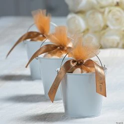 Cheapest ✔️ Mini Pails - 12 Pc. 😉 -Cheap Christmas Crafts Store mini white favor pails 12 pc 52 43 a02