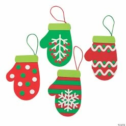 Best Pirce 🛒 Mitten 🔔 Christmas Ornament Craft Kit - Makes 12 😉