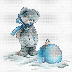 Brand new 🎉 MP Studia - 🎄 Christmas Bear M-101 / SM-101 Counted Cross Stitch Kit ⌛