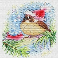 Hot Sale 💯 MP Studia - 🎄 Christmas Bird M-350 / SM-350 Counted Cross Stitch Kit 🎉