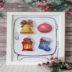 Wholesale 🧨 MP Studia - 🎄 Christmas Magnets Plastic Canvas Counted Cross Stitch Kit P-461 / SR-461 😍