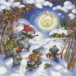 Best Pirce 🎉 MP Studia - 🎄 Christmas Time SNV-644 Counted Cross Stitch Kit 🤩