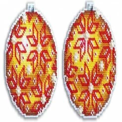 Buy ❤️ MP Studia - ❄ Christmas Tree Decoration - Amber SR-168 Plastic Canvas Counted Cross Stitch Kit 🎁