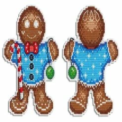 Flash Sale 🔥 MP Studia - Gingerbread Man SR-582 Plastic Canvas Counted Cross Stitch Kit ⌛
