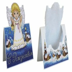 Buy 🤩 MP Studia - Postcard. 🎁 Christmas P-711 Plastic Canvas Counted Cross Stitch Kit 🤩