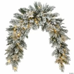 Best Sale 🤩 National Tree Company 6 ft. Frosted Colonial Fir Swag with Battery Operated LED Lights 😉