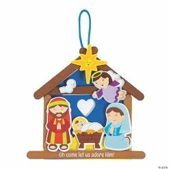 Flash Sale π Nativity Craft Stick Ornament Craft Kit - Makes 12 π