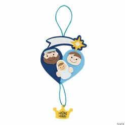Promo 🔔 Nativity Family Heart Ornament Craft Kit - Makes 12 🥰