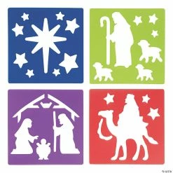 Wholesale ⭐ Nativity Stencils - 12 Pc. 😉