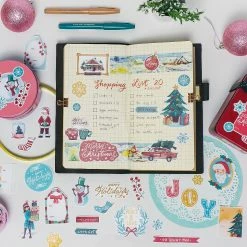 Cheapest 🧨 Navy Peony Jolly 🎄 Christmas Holiday Stickers ✔️ -Cheap Christmas Crafts Store navy peony jolly christmas holiday stickers14241055 a03NOWA