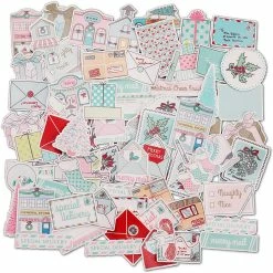 Deals 🤩 Navy Peony Vintage Winter Holiday Stickers 🧨