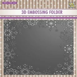 Flash Sale 🎁 Nellie's Choice 3D Embossing Folder Snowflake Frame ✔️