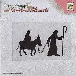 Discount 🥰 Nellie's Choice 🎁 Christmas Silhouette Clear Stamps Nativity 😀