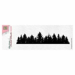 Flash Sale 😀 Nellie's Choice Clear Stamp 🎄 Christmas Silhouette Pine Tree Border 😍