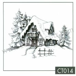 Outlet 🥰 Nellie's Choice Clear Stamp 🎁 Christmas Time Snowy House 😍