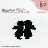 Outlet 👍 Nellie's Choice Clear Stamp Silhouette Two Kissing Angels 🥰