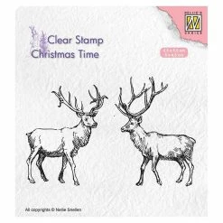 Buy 😀 Nellie's Choice Clear Stamp Two Reindeer ❤️