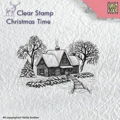 Outlet ❤️ Nellie's Choice Stamp Idyllic Winter Scene 🤩
