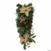 Promo 🛒 Northlight 28" Mixed Pine Berry and Poinsettia Artificial ❄ Christmas Teardrop Swag - Unlit 🌟