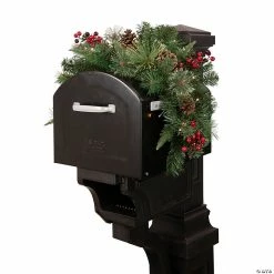 Buy ⌛ Northlight 36" Pre-lit Decorated Pine Cone and Berries Artificial 🎅 Christmas Mailbox Swag 😉