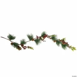 Wholesale 🤩 Northlight 4.5' x 5.5" Green and Red Snow Dusted Artificial 🎅 Christmas Garland - Unlit ✨