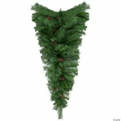 New 🎁 Northlight 42" Black River Pine Artificial 🎅 Christmas Teardrop Swag with Pine Cones Unlit 🔥