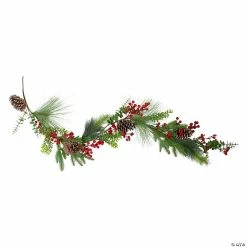 Hot Sale 👏 Northlight 5' x 10" Berry Pine and Eucalyptus Artificial 🎅 Christmas Garland - Unlit ⭐
