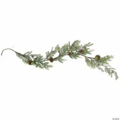 Wholesale ✨ Northlight 5' x 8" Artificial 🎄 Christmas Garland with with Frosted Foliage and Pine Cones Unlit ⭐