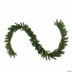 Promo 🧨 Northlight 50' x 10" Pre-Lit Canadian Pine Commercial Artificial 🔔 Christmas Garland - Clear Lights ✔️