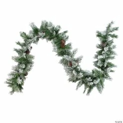 Cheapest 🧨 Northlight 6.75' x 12" Flocked Angel Pine and Pine Cones Artificial 🎁 Christmas Garland - Unlit ✨