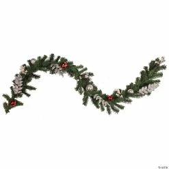 Cheapest ⭐ Northlight 6' x 10" Pre-Lit Decorated Green Pine Artificial 🎄 Christmas Garland Warm White LED Lights ⭐