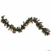 New ⌛ Northlight 6' x 8" Pre-Lit Decorated Burgundy and Gold Pine Artificial 🔔 Christmas Garland Cool White LED Lights 🔔